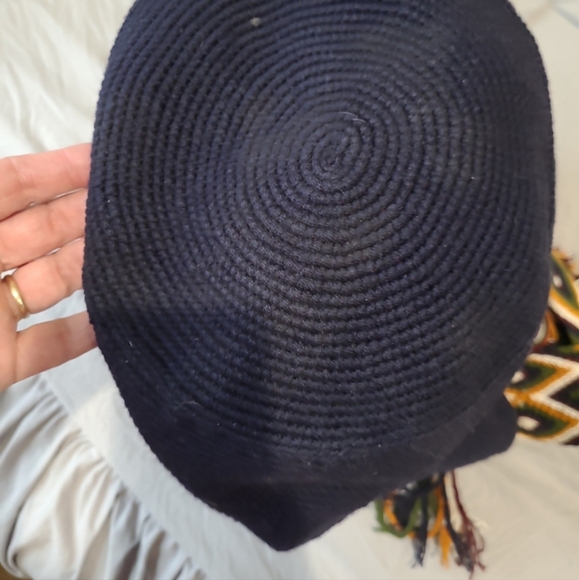 Boho crochet and woven bag colorful artsy everyday casual beachy Tote - Picture 11 of 12